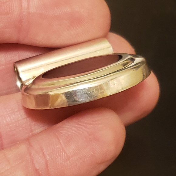 Sterling Silver And Onyx Pendant Mexico 925 - Picture 5 of 8